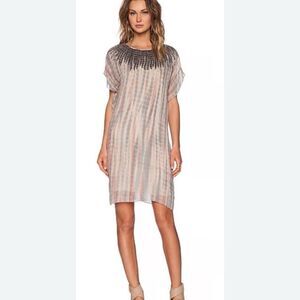 Velvet by Graham and Spencer M Anthropology belia tie dye beaded summer dress